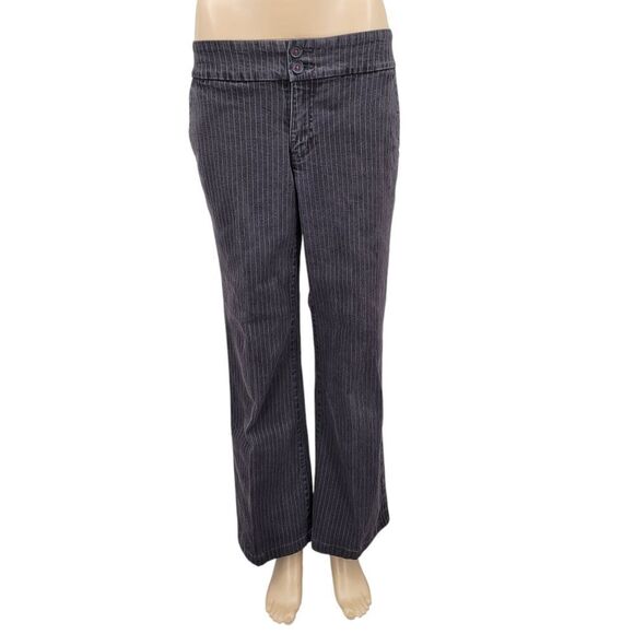 Tommy Hilfiger Y2K Pin Stripe Striped Black Pants - Picture 1 of 14